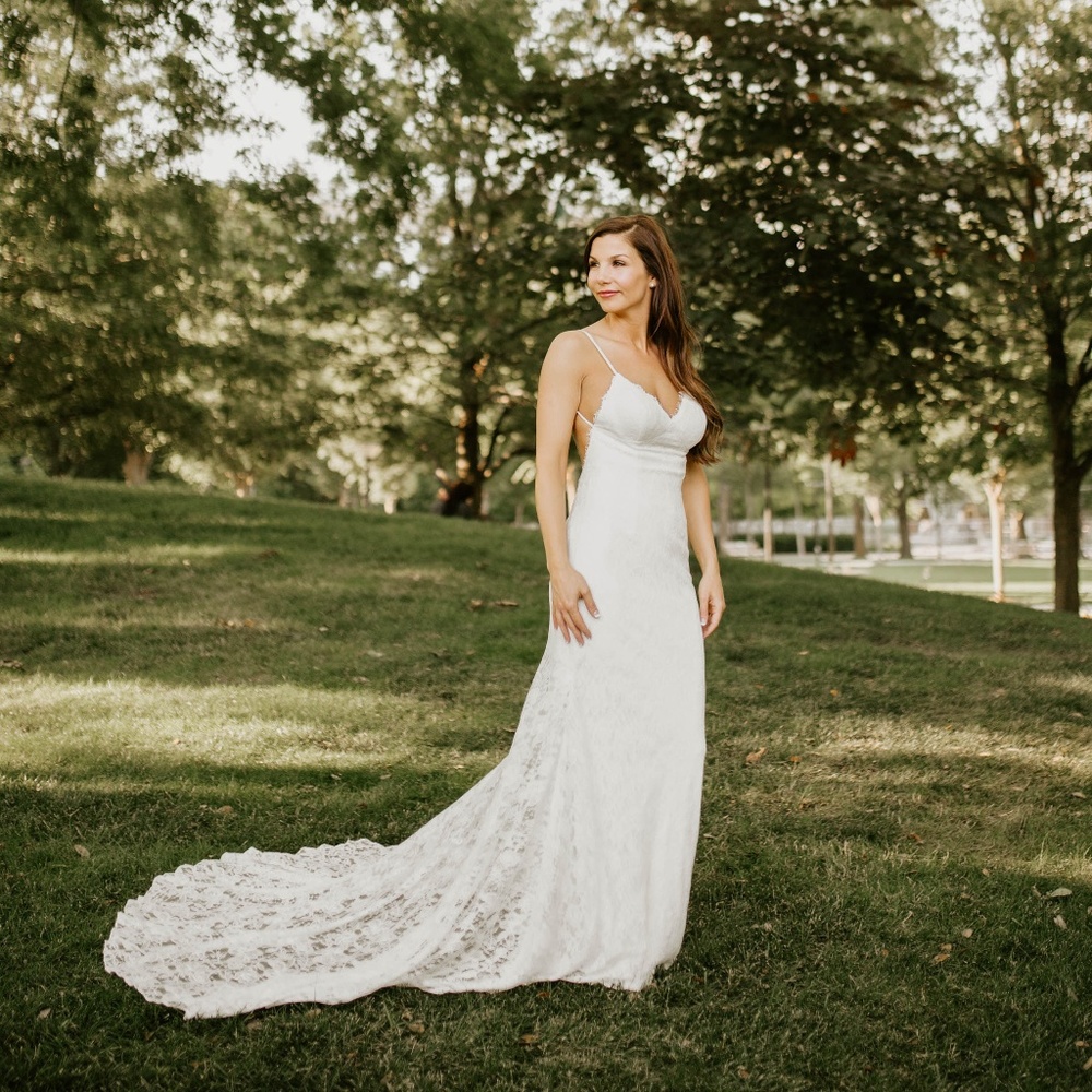 Galina Wedding Dress with Low Back WG3827 - Picture 2 of 8